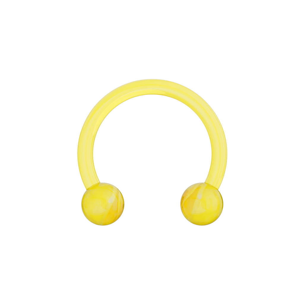 UV Circular Barbell With Marbled UV Balls (Pack of 10)
