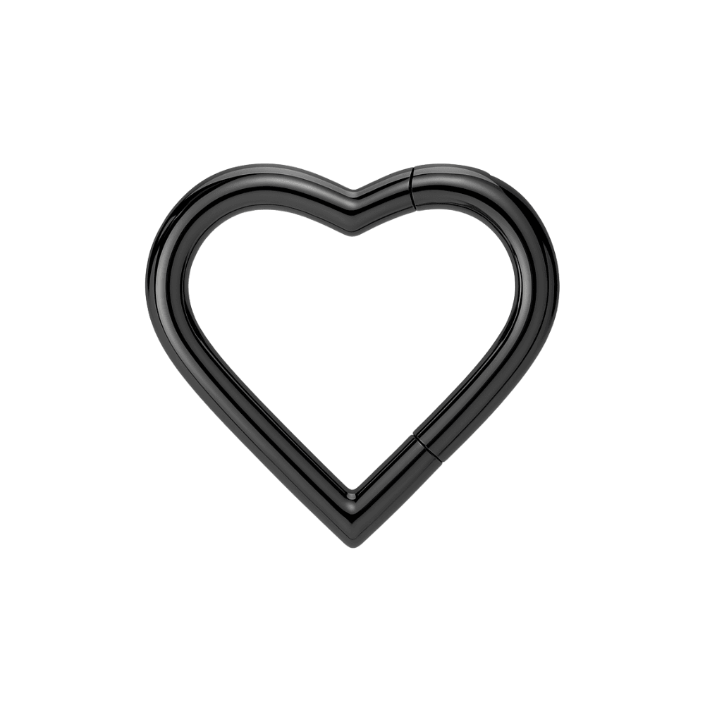 316L Surgical Steel Heart Hinged Segment Clicker Ring