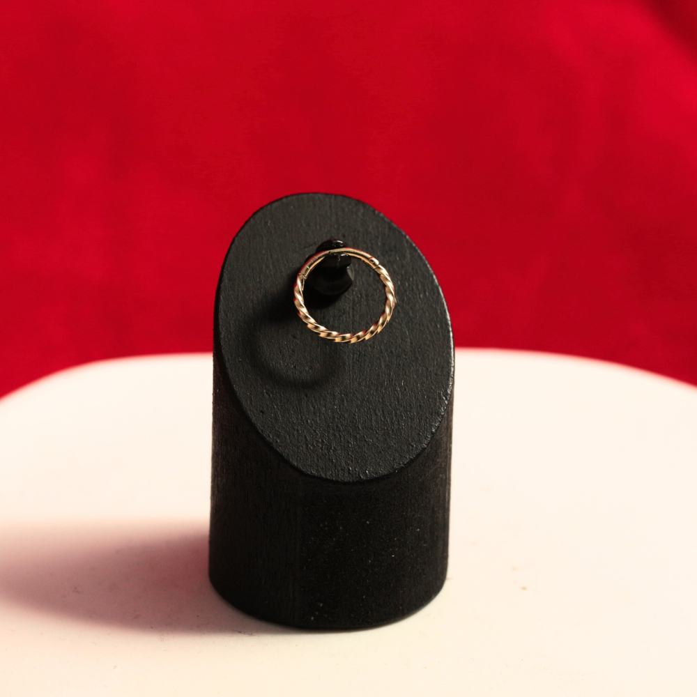 9K Gold Twisted Hinged Segment Clicker Ring