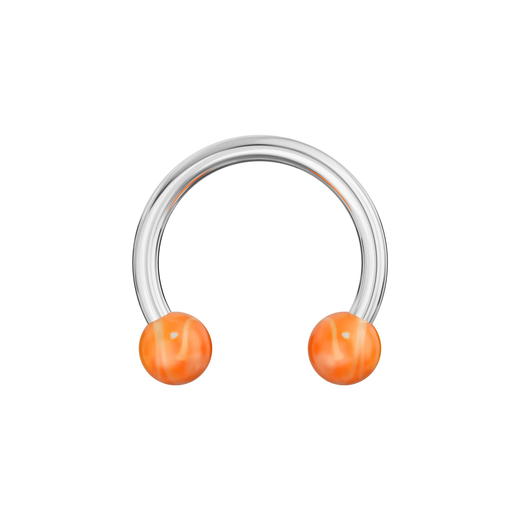 316L Surgical Steel Circular Barbell With Marble UV Balls (Pack of 10)