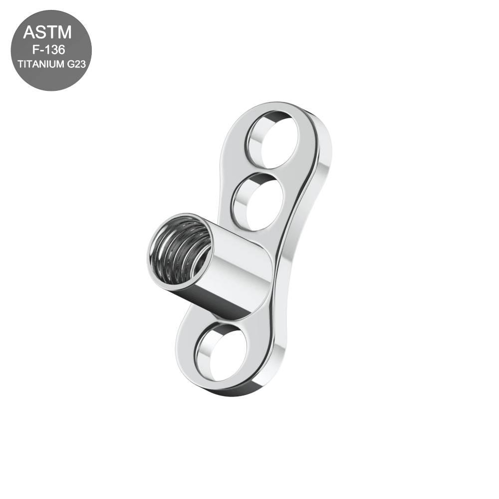 G23 Titanium Internally Threaded Dermal Anchor Base