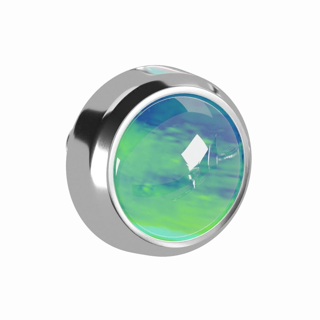 G23 Titanium Opal Stone Top Dermal Anchor