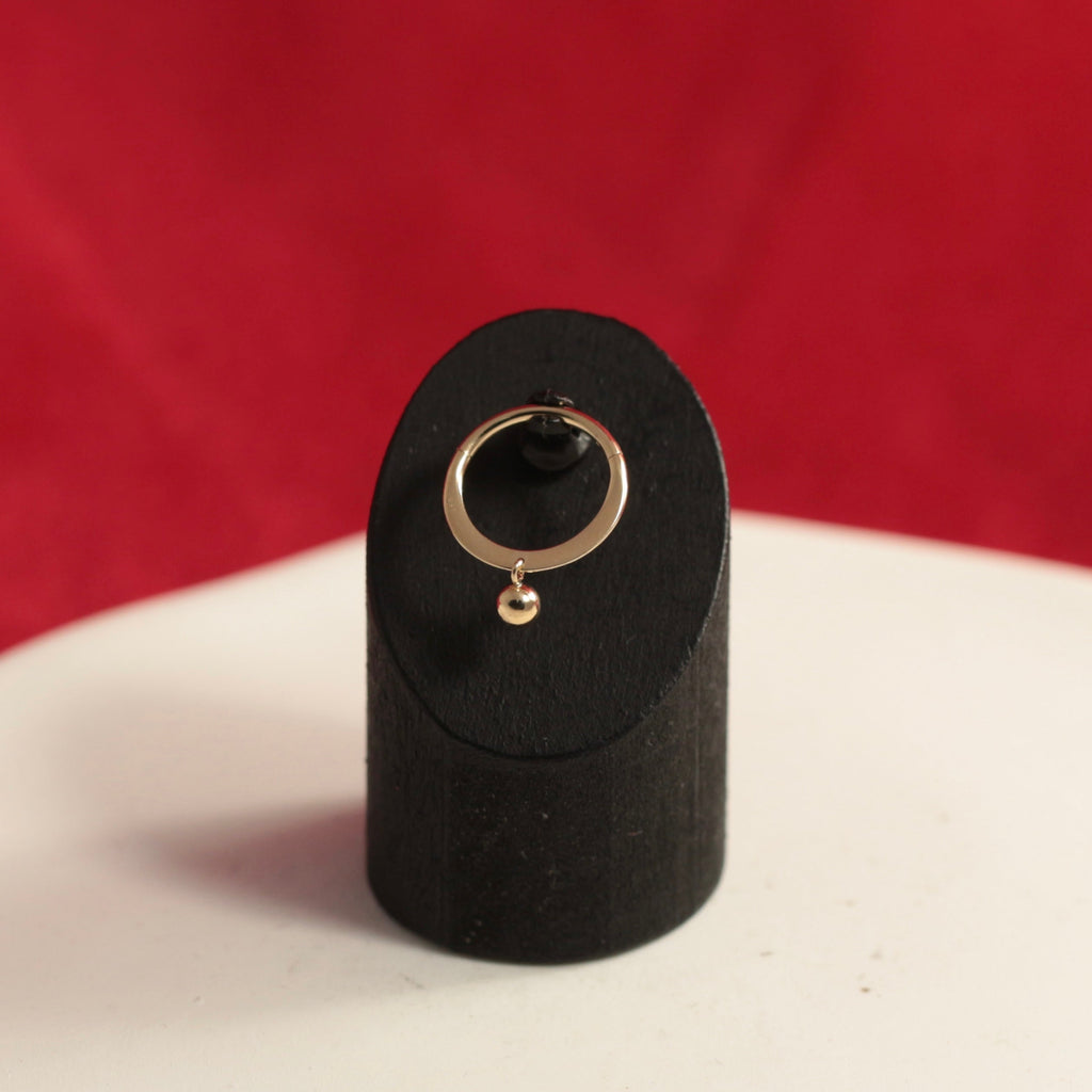 14K Gold Classic Bead Segment Clicker Ring