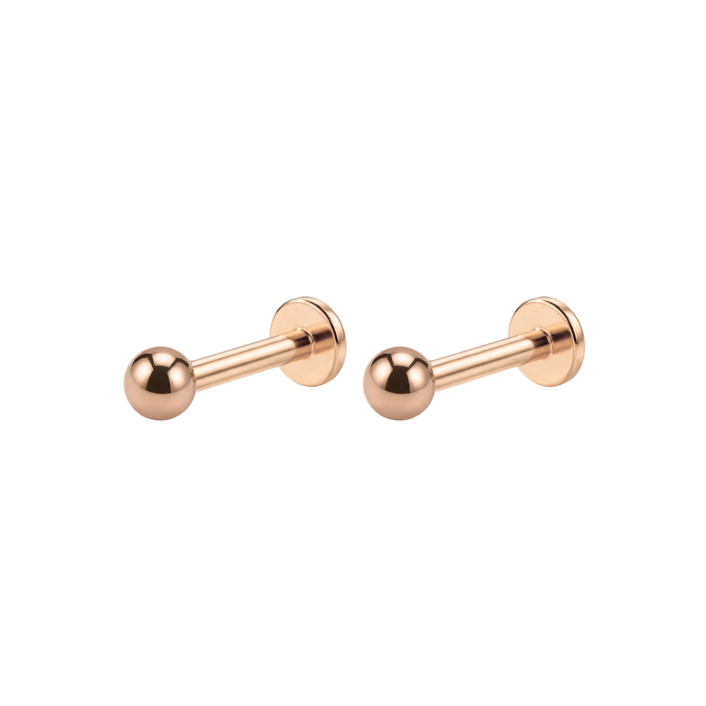 925 Sterling Silver Ball Top Labret Pair