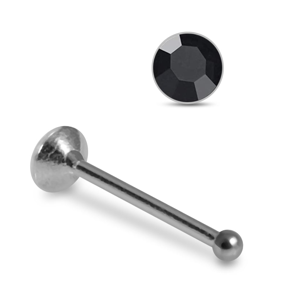 925 Sterling Silver 5pcs CZ Nose Bone Box