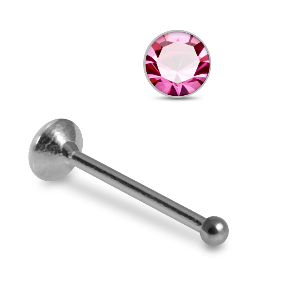 925 Sterling Silver 5pcs CZ Nose Bone Box