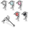 925 Sterling Silver 5pcs Jewelled Dolphin Nose Bone Box