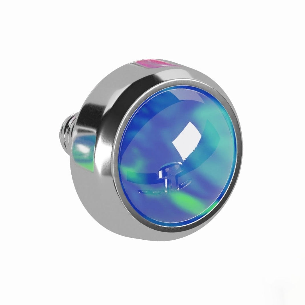 G23 Titanium Opal Stone Top Dermal Anchor