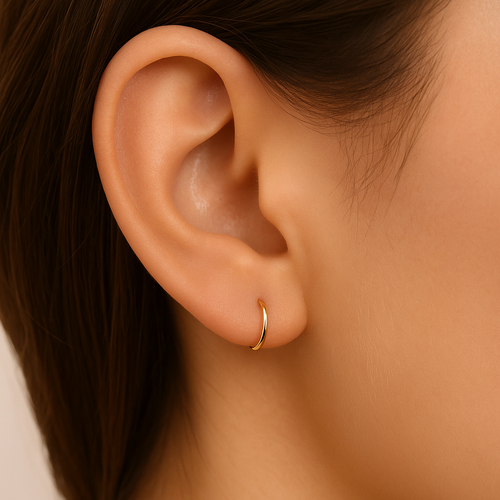 14K Gold Segment Hoop Nose Ring