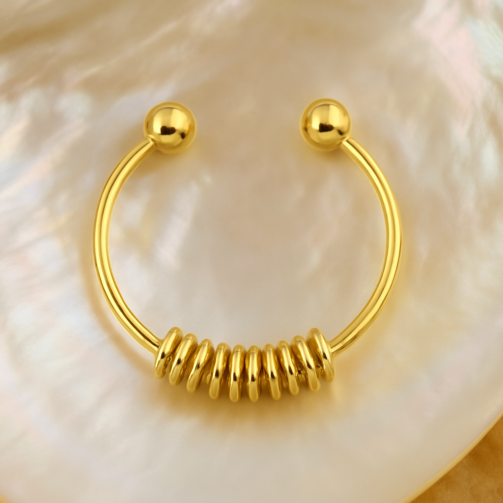 9K Gold Circular Spring Septum Ring