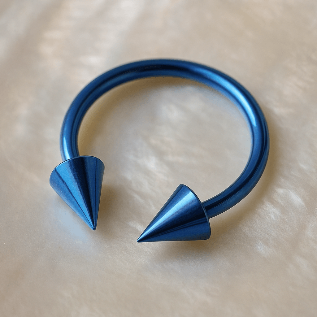 316L Surgical Steel Anodised CBB with Cone