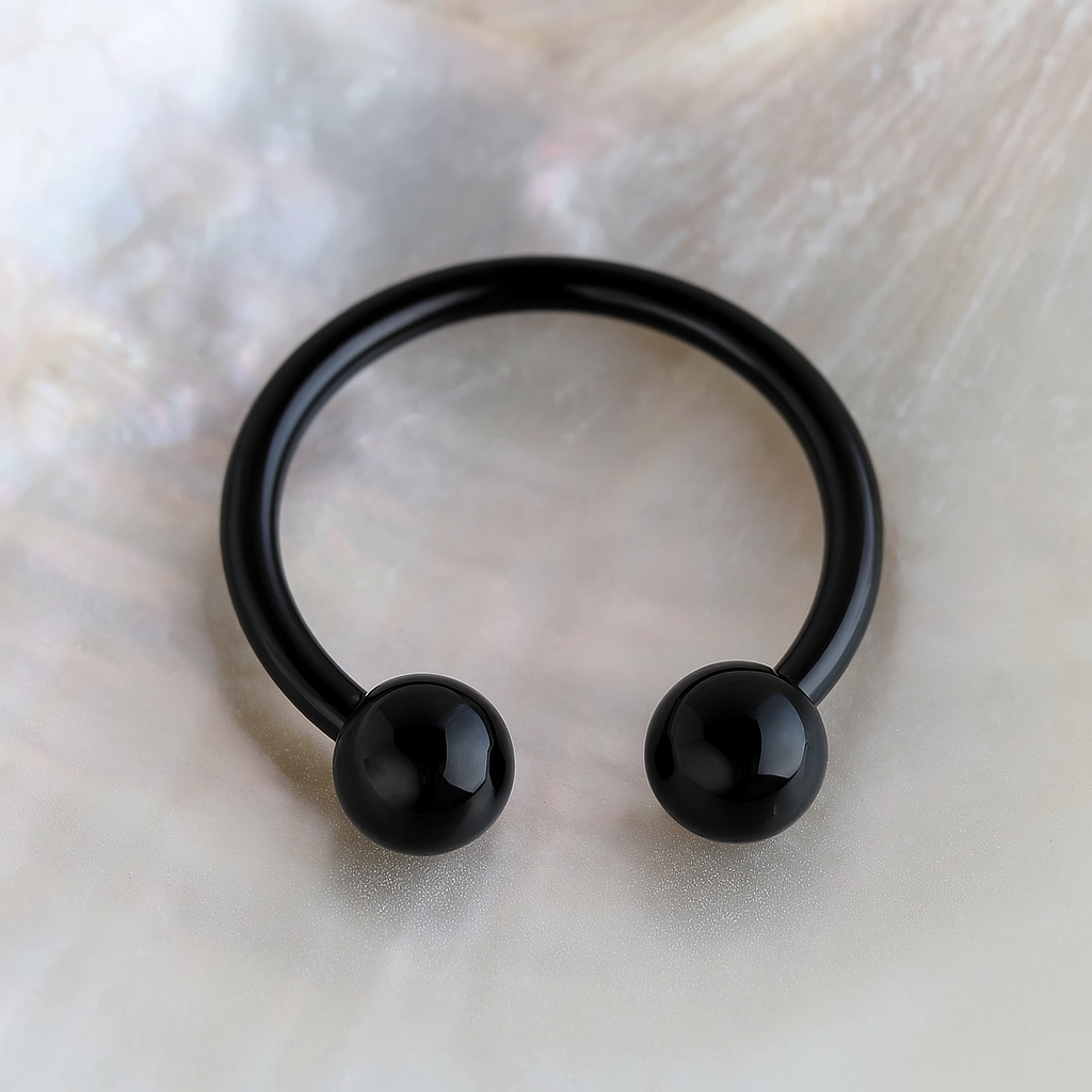 316L Surgical Steel Anodised Horseshoe CBB with Ball