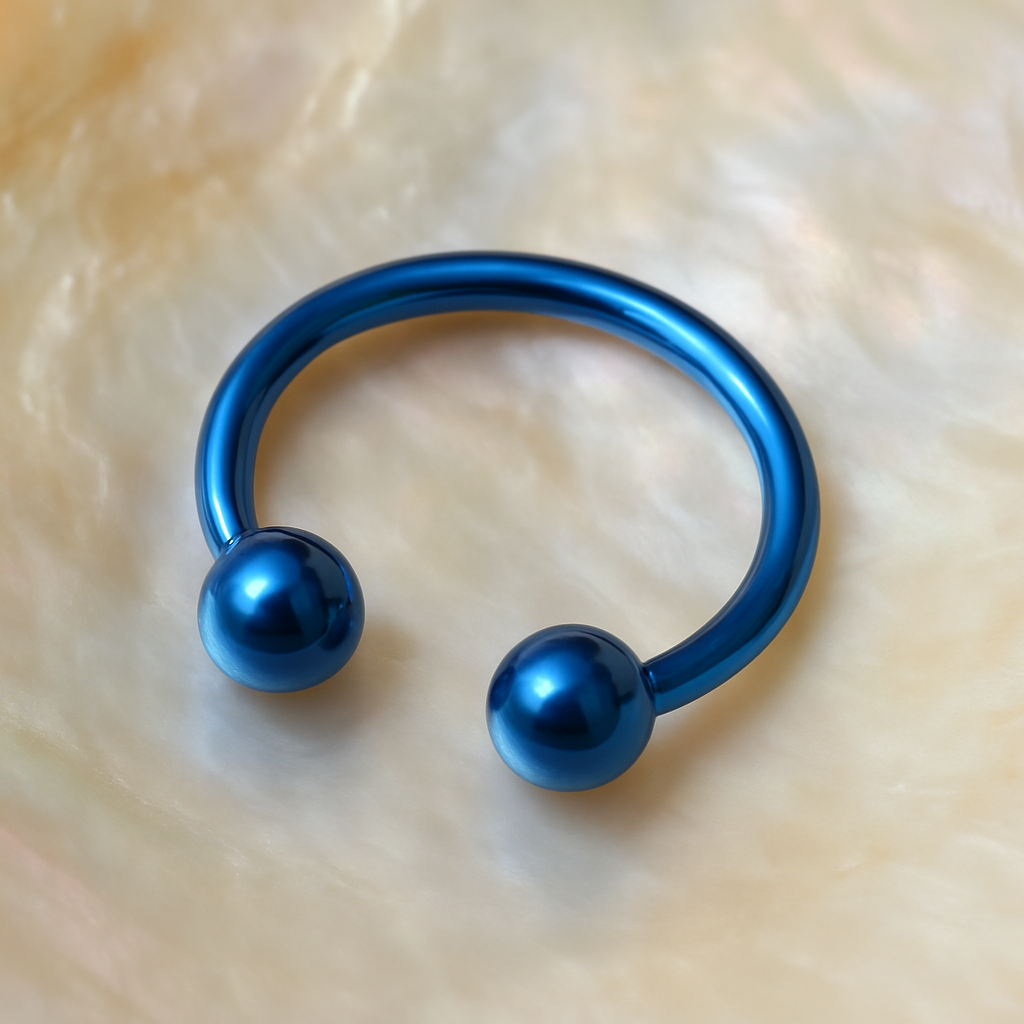 316L Surgical Steel Anodised Horseshoe CBB with Ball