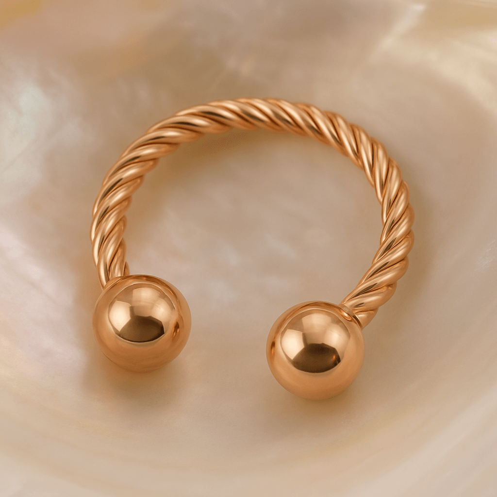 316L Surgical Steel Twisted Circular Barbell