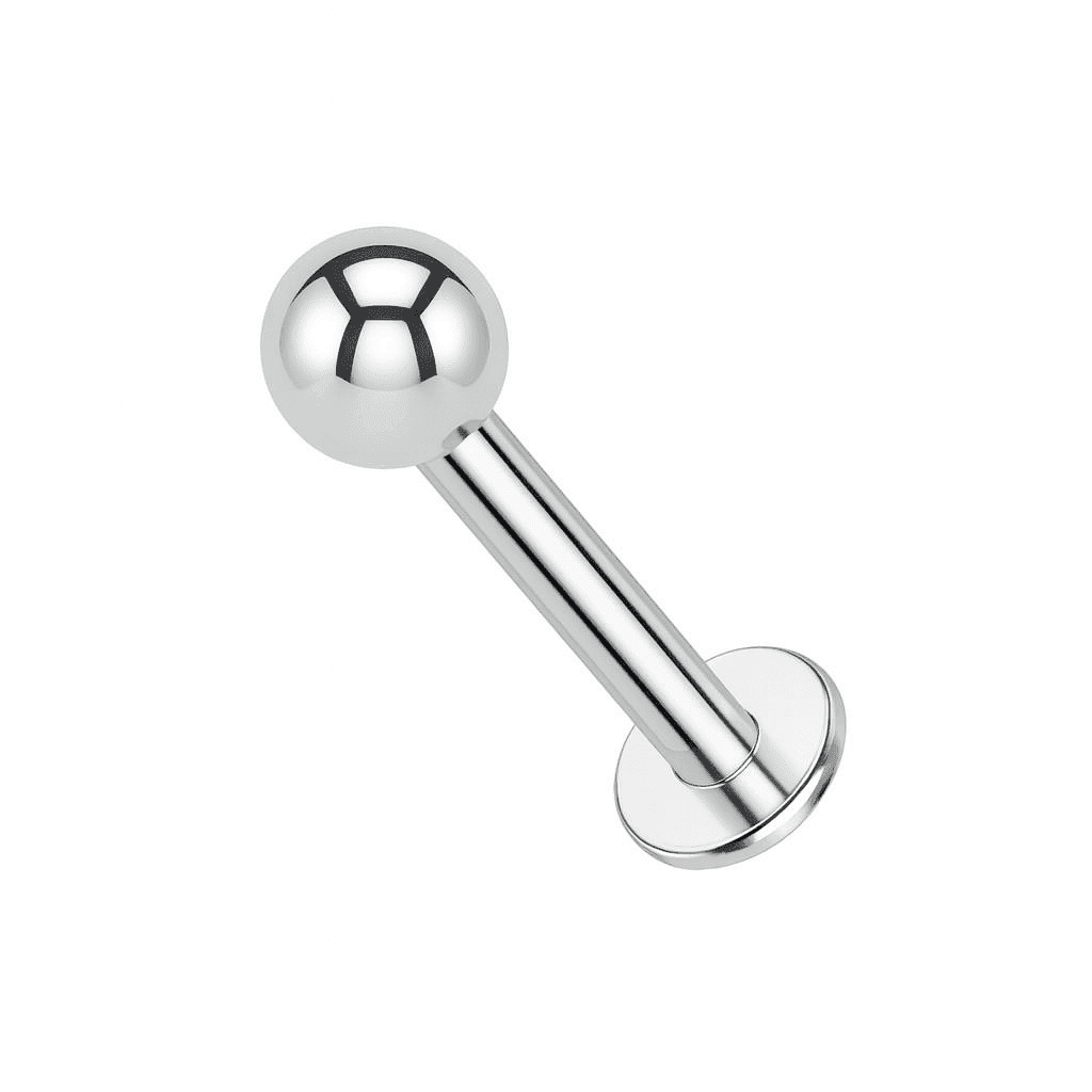 G23 Titanium Plain Ball Internally Threaded Labret Studs