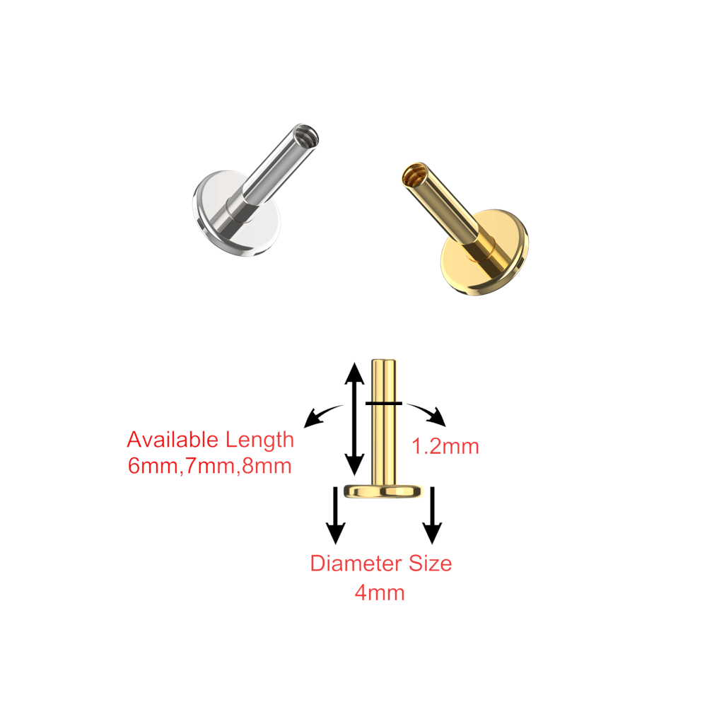 316L Surgical Steel Threaded Bar for Labret