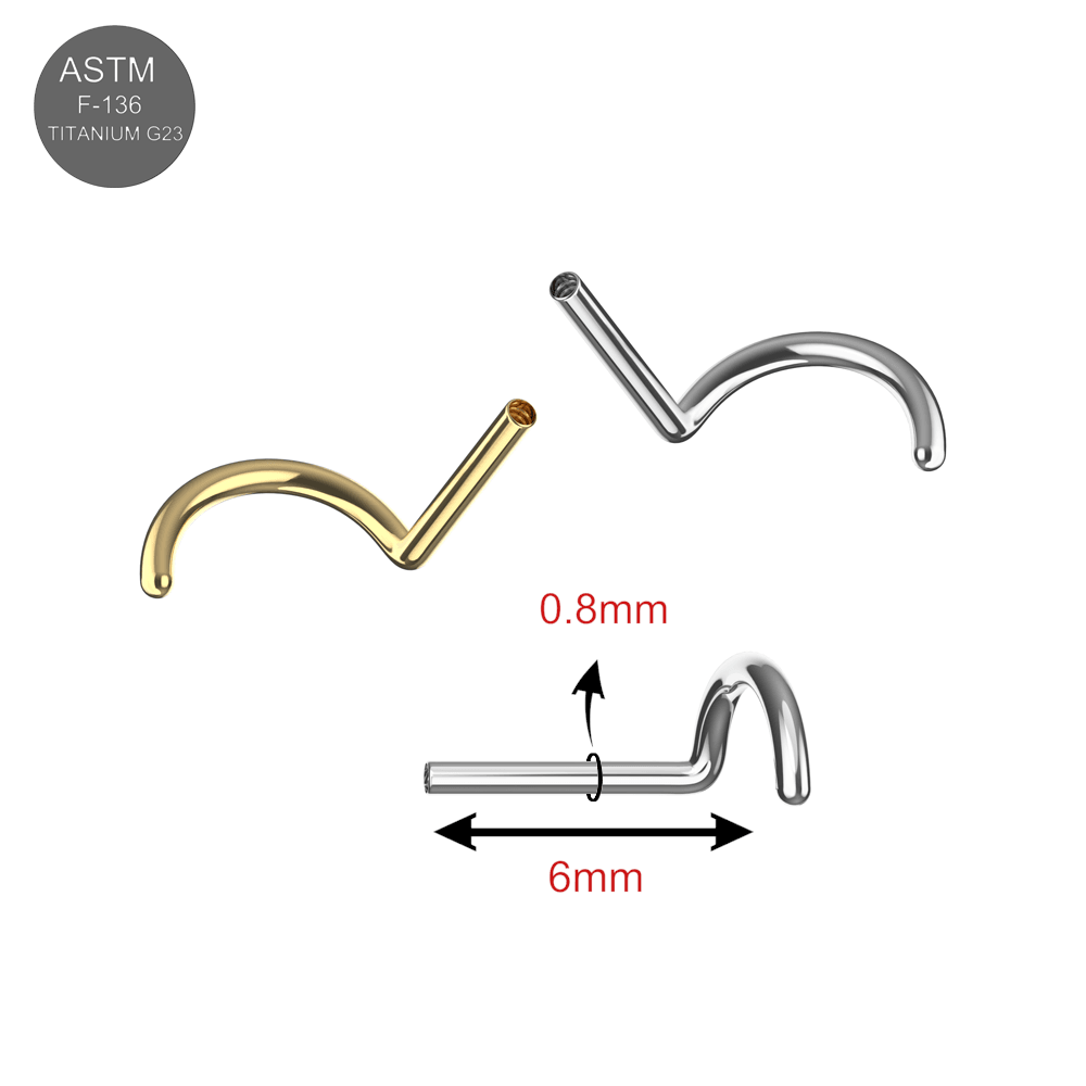 G23 Titanium Threadless Nose Screw