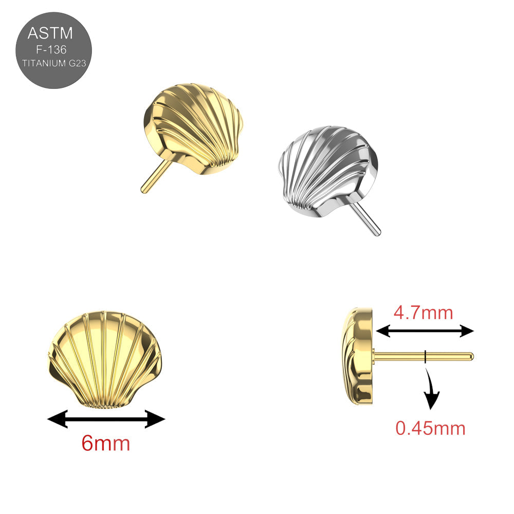 G23 Titanium Seashell Elegance Threadless Top
