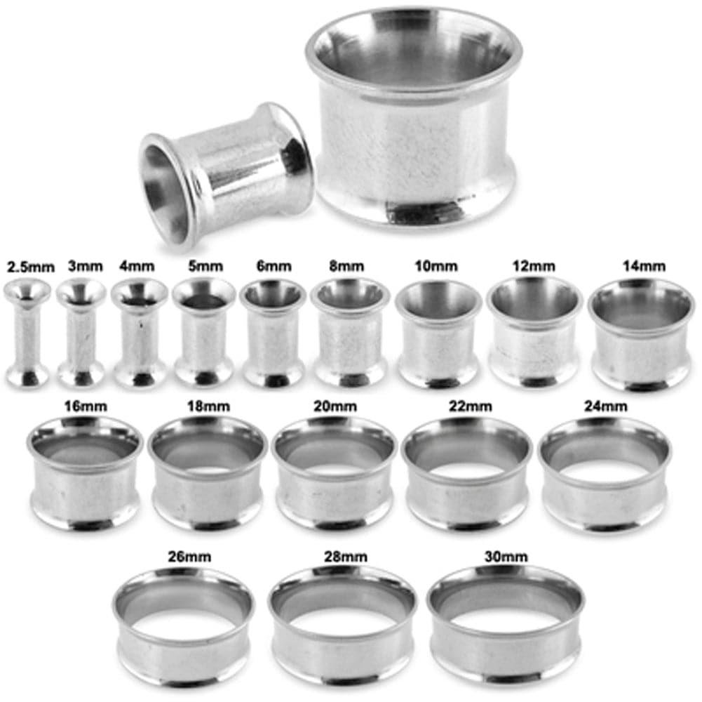 316L Surgical Steel Double Flared Ear Tunnel