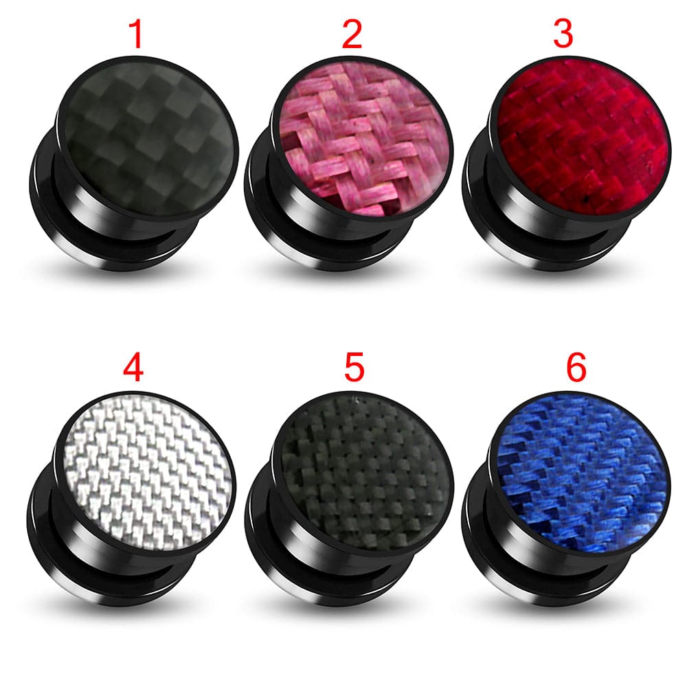 Screw Fit Ear Flesh Tunnel With Checker Logo