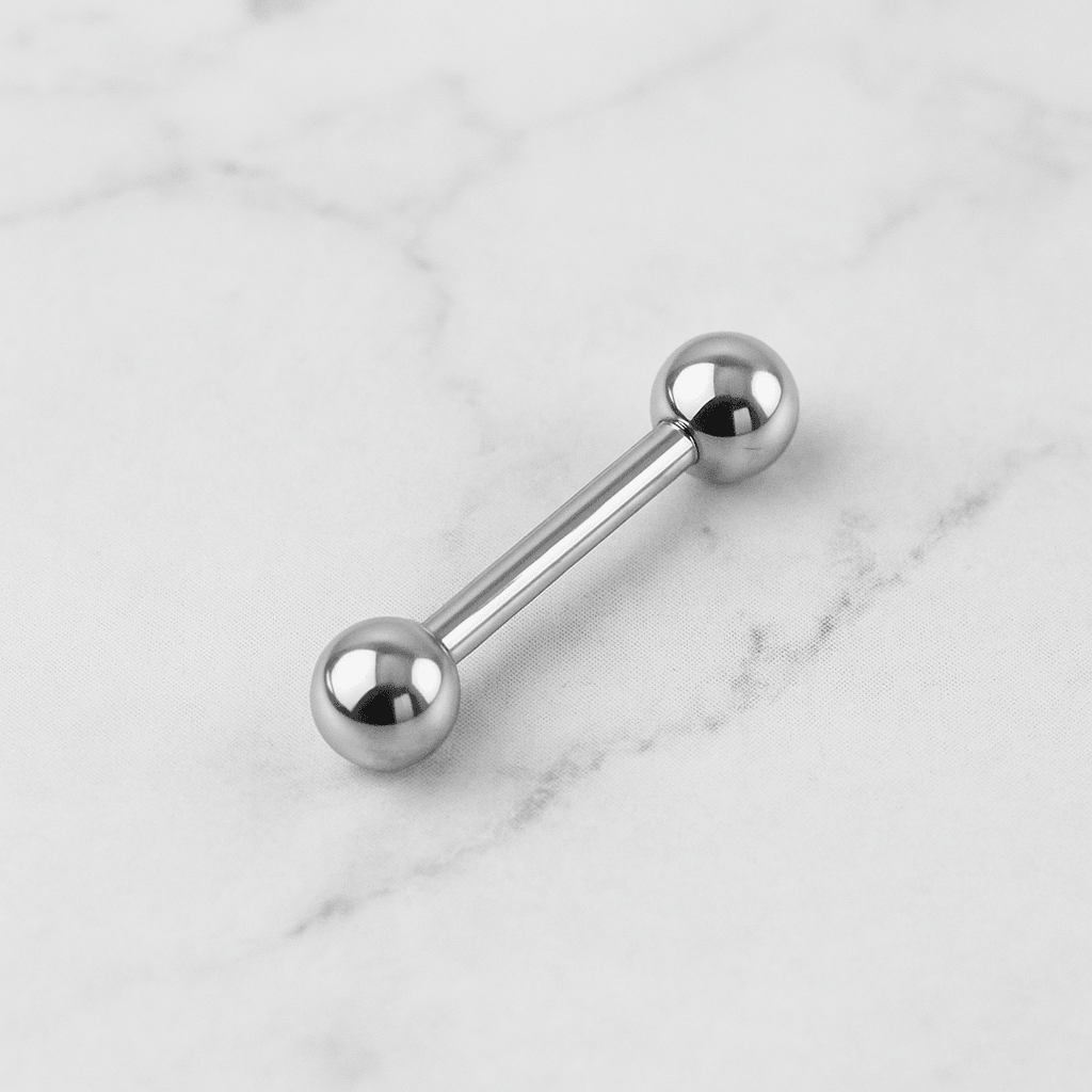 EO Gas Sterilised 316L Surgical Steel Tongue Barbell with Ball