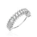 316L Surgical Steel Baguette CZ's Jewelled Bendable Cartilage Hoop
