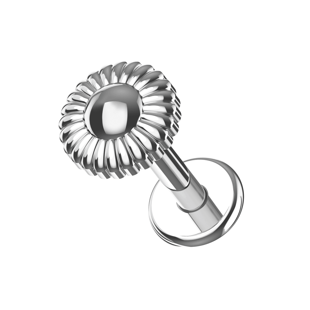 316L Surgical Steel Chamomile flower Design Flatback Stud