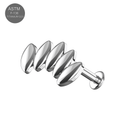 G23 Titanium 3D Marquise Leaf Internally Threaded Flatback Stud