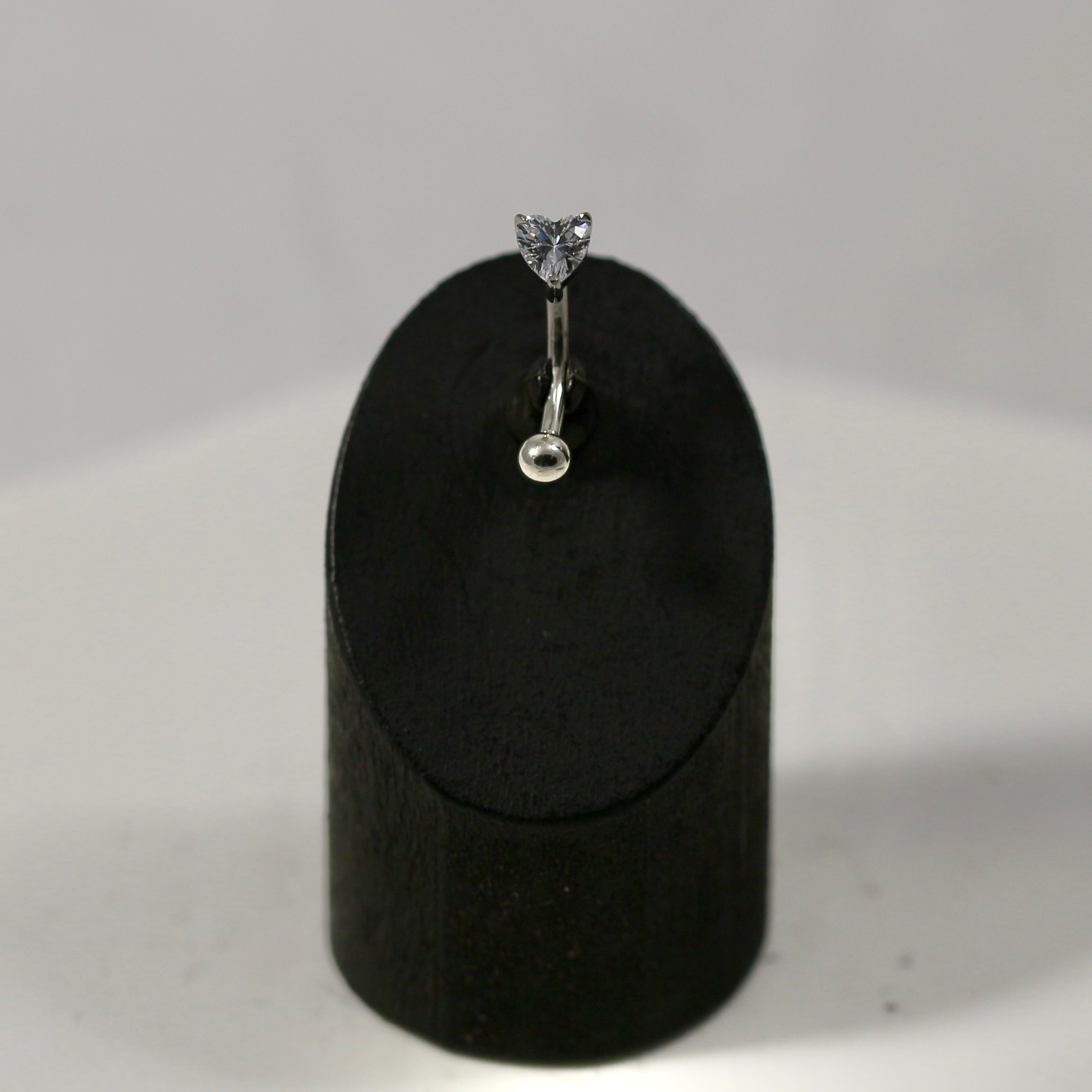 316L Surgical Steel Heart Jewelled Eyebrow Banana Ring