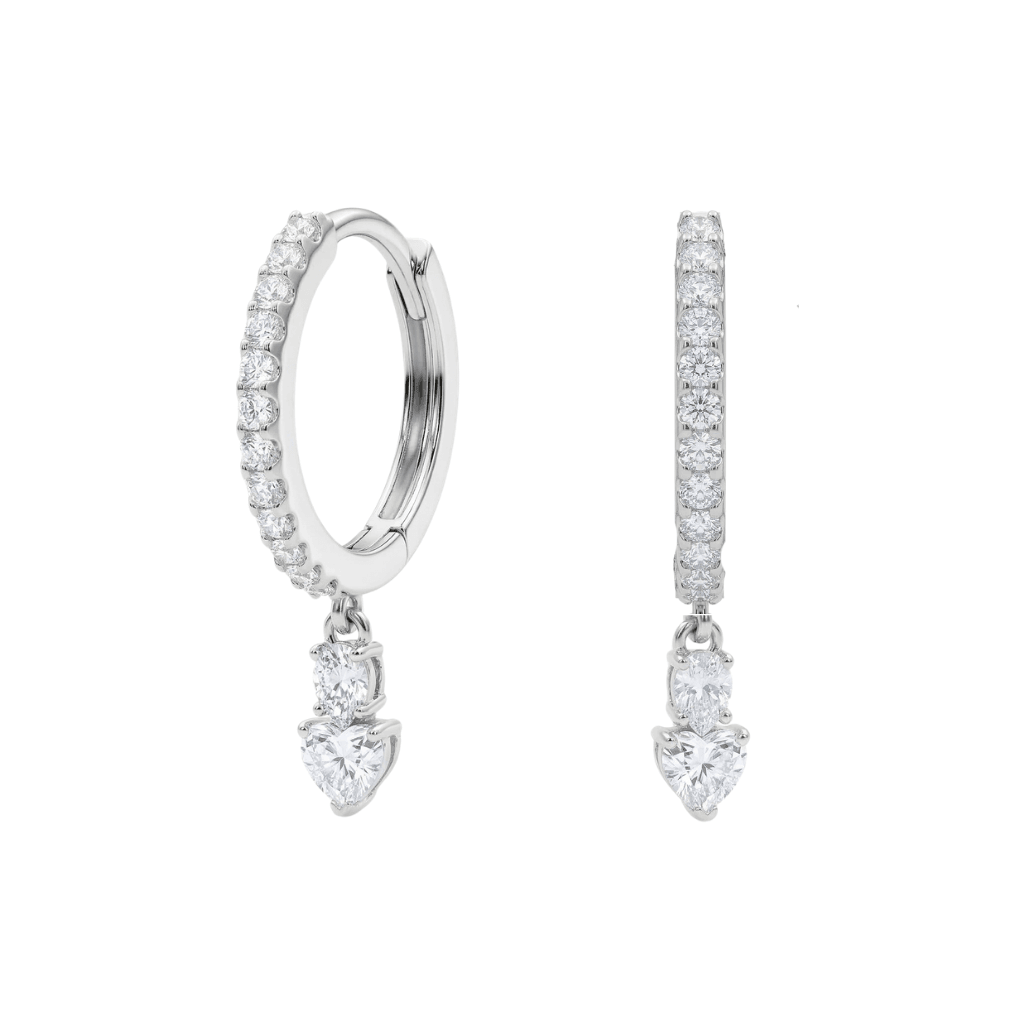 925 Sterling Silver Rhodium Plated Oval Halo Drop Earrings