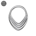 G23 Titanium Layered Teardrop Hinged Segment Clicker Ring