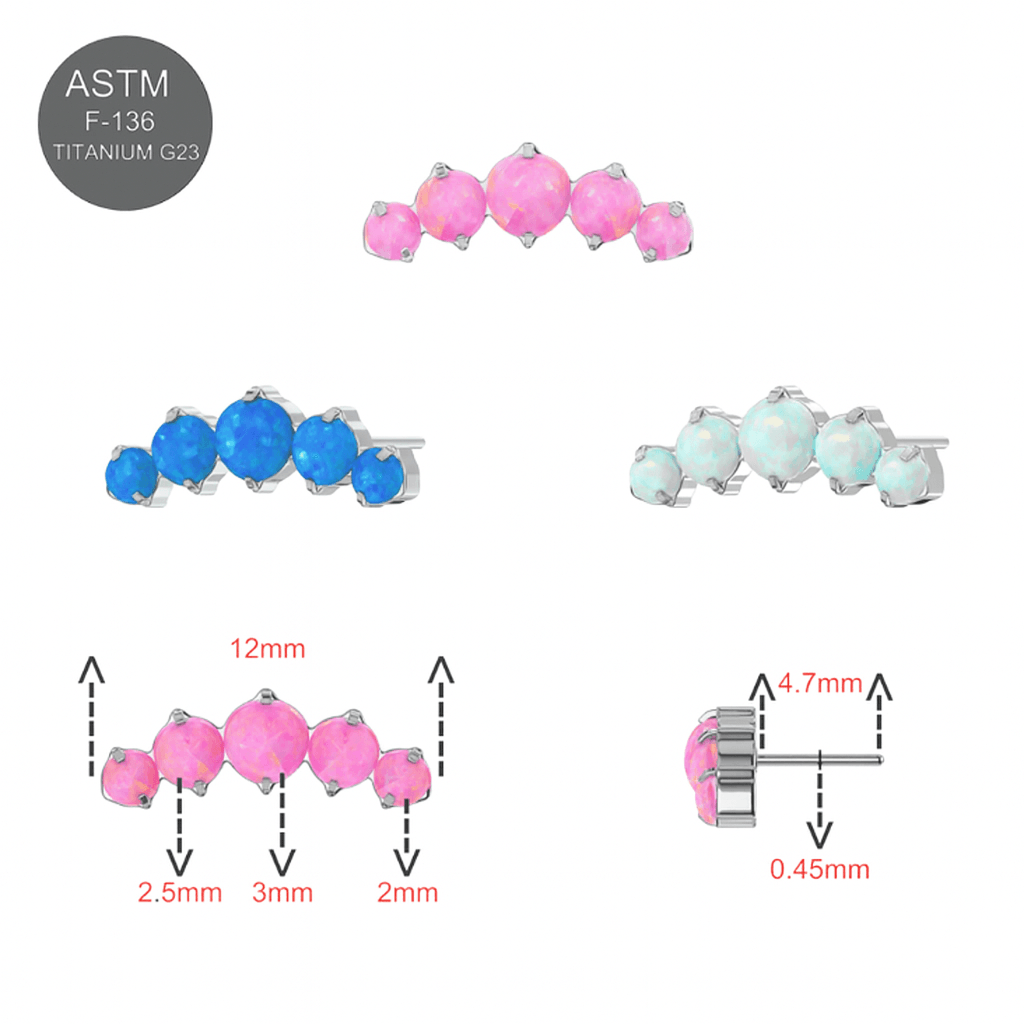 G23 Titanium Five Opal Ball Thread-less Push-Fit Top