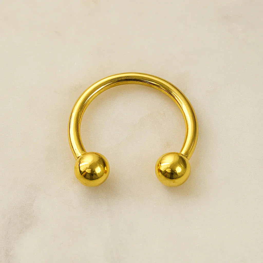 316L Surgical Steel Internally Threaded Horseshoe CBB With Ball