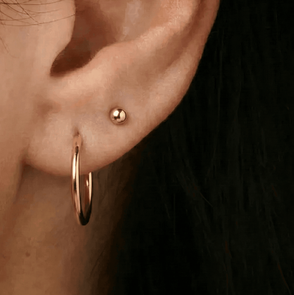 925 Sterling Silver Labret Bar with Ball