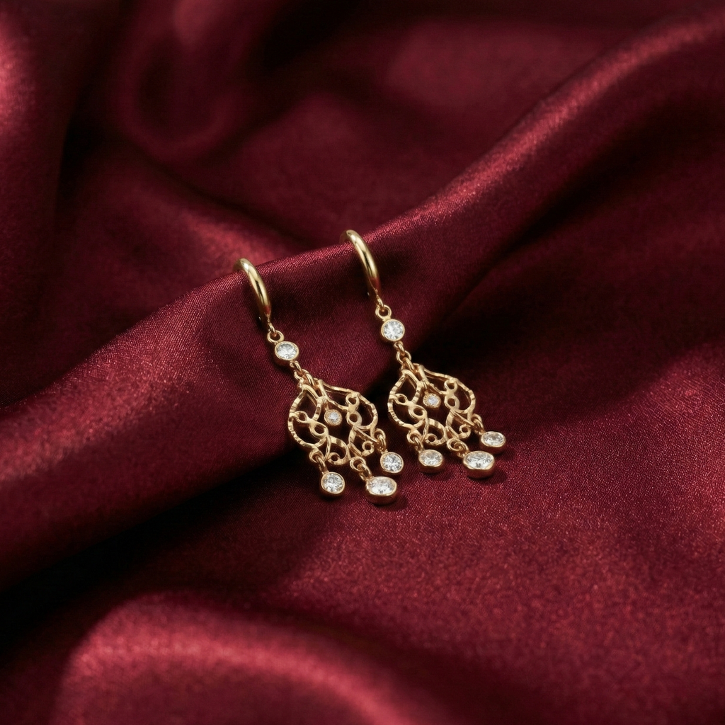 14K Gold Aurelia Chandelier Earrings