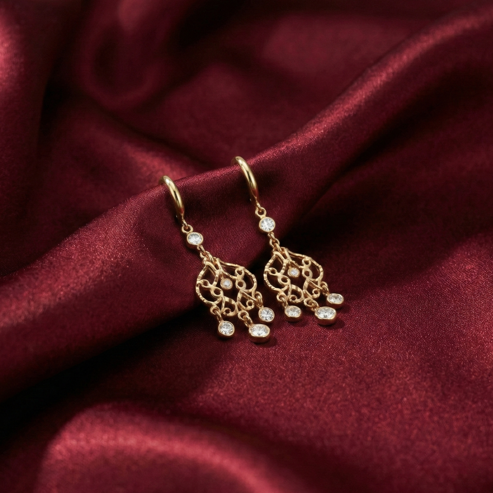 14K Gold Aurelia Chandelier Earrings