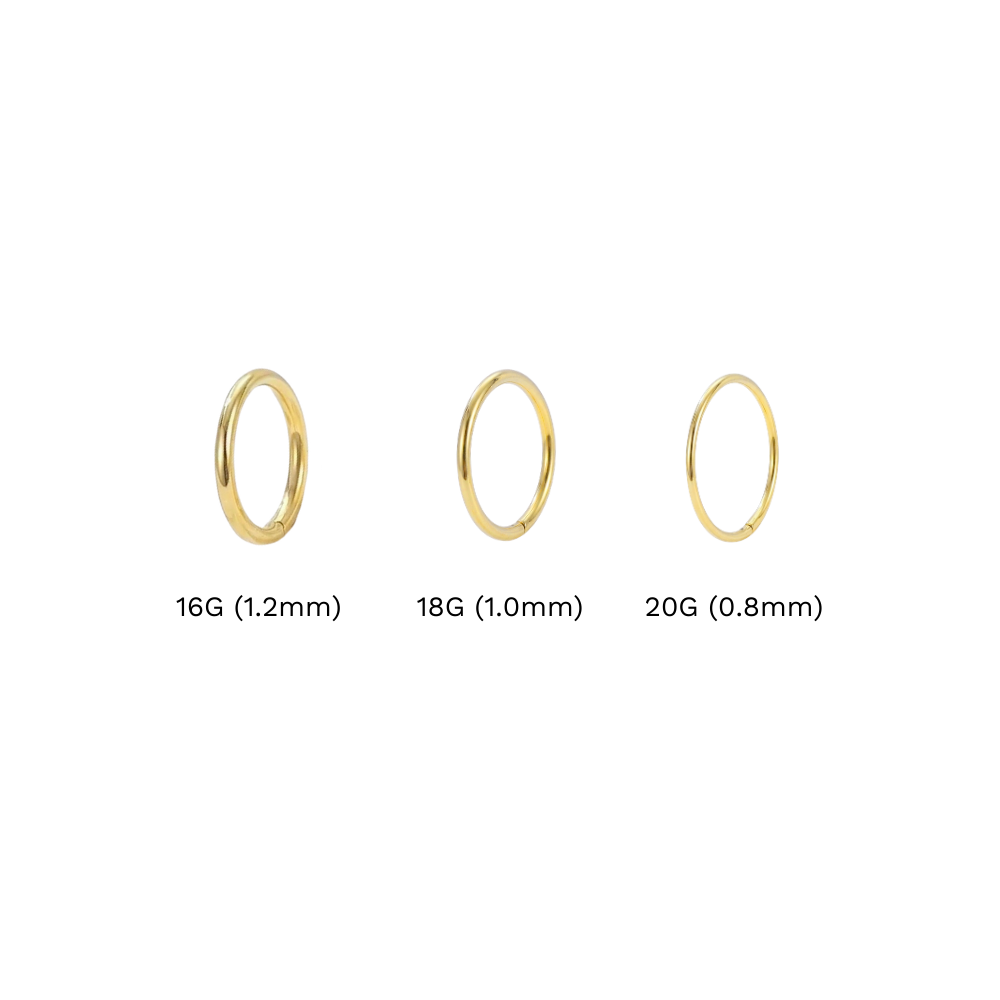 G23 Titanium Bezel Set Linked CZ Hinged Segment Clicker Earrings