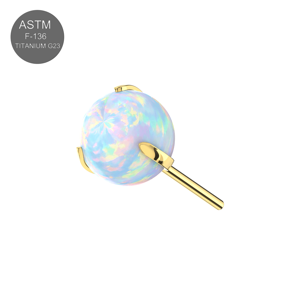 G23 Titanium Opal Ball Thread-less Push-Fit Top