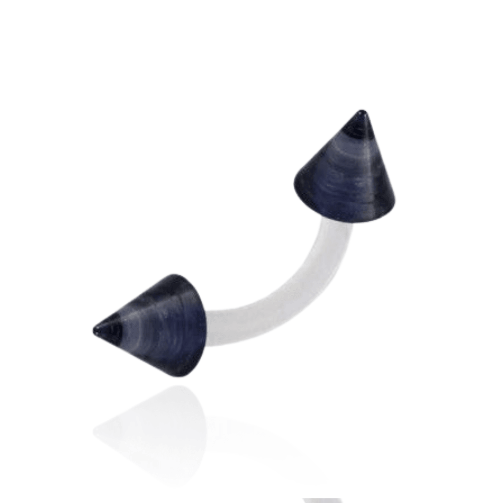 UV White Curved Bar with Glitter UV Cone (Pack of 10)