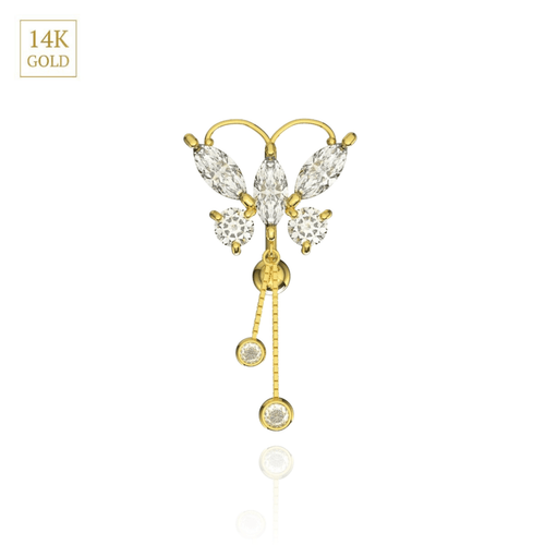14K Gold Firefly Danglers Belly Ring
