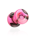 UV Pink & Black External Screw Fit Flesh Tunnel