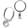 925 Sterling Silver Heart Shape Enamel Filled Fashion Earring