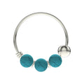 925 Sterling Silver Turquoise Bead Nose Hoop Ring