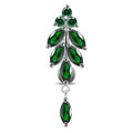 925 Sterling Silver Dangling Jewelled Navel Ring