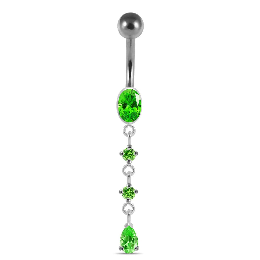 925 Sterling Silver Dangling curved bar with 5mm top ball