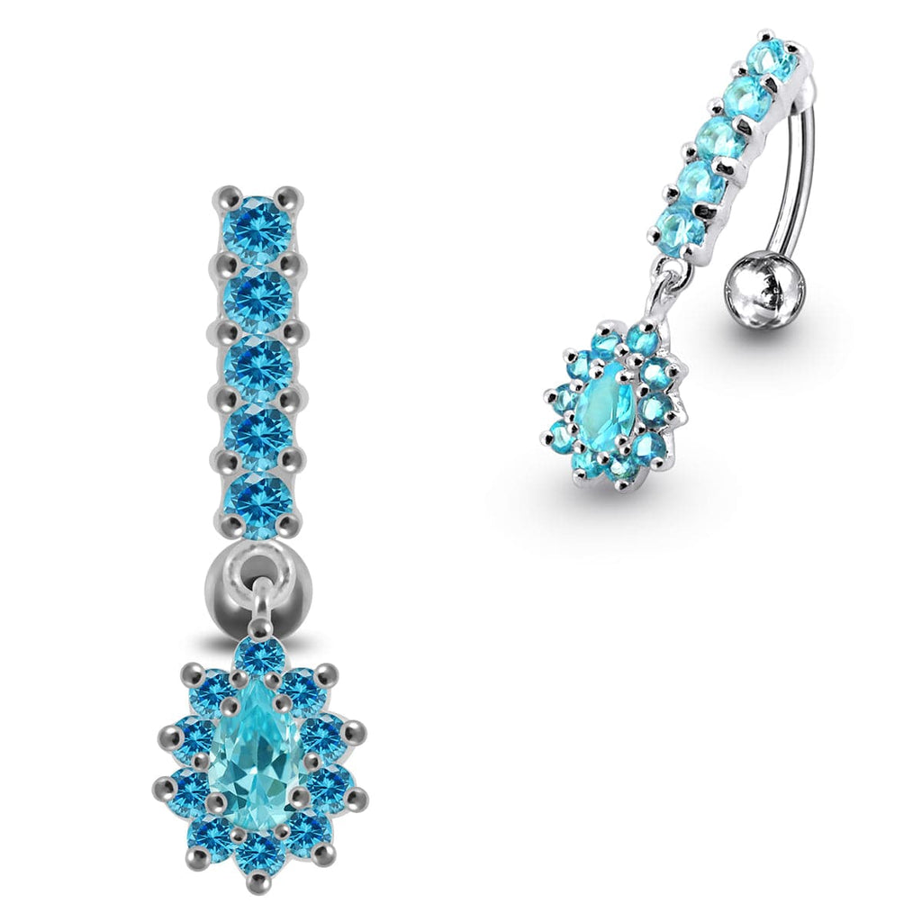 925 Sterling Silver Reverse Belly Button Ring