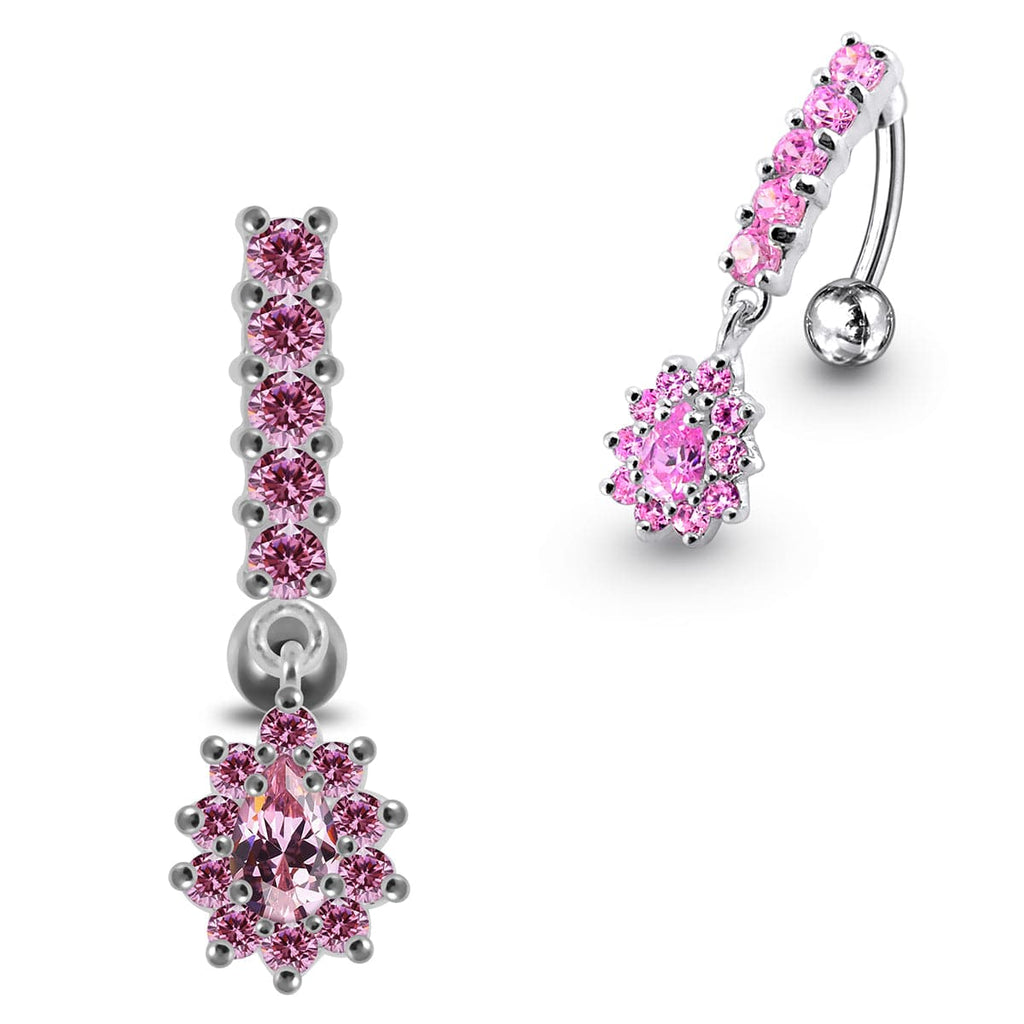 925 Sterling Silver Reverse Belly Button Ring