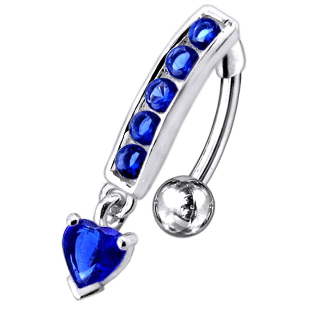 925 Sterling Silver Reverse Belly Button Bar
