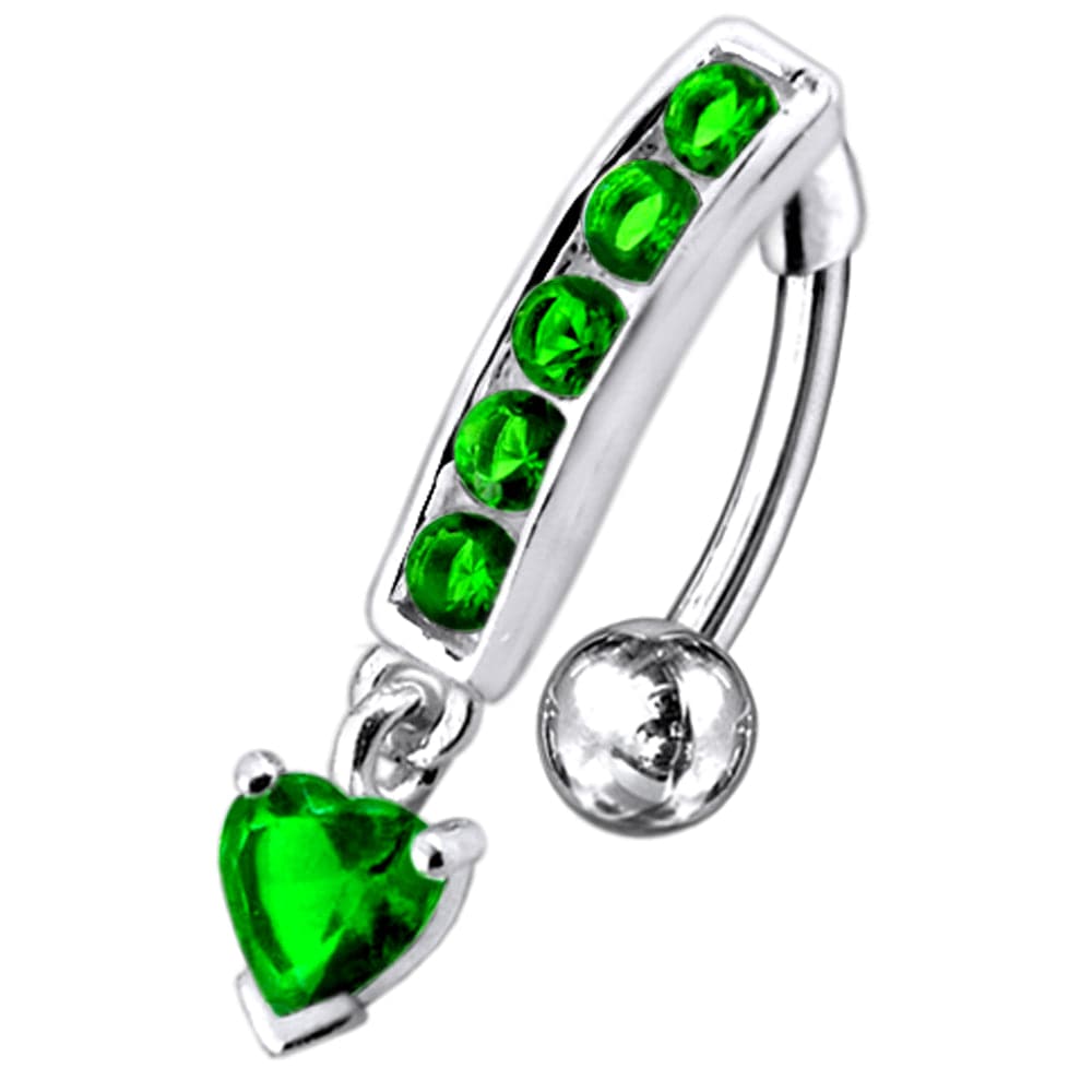 925 Sterling Silver Reverse Belly Button Bar