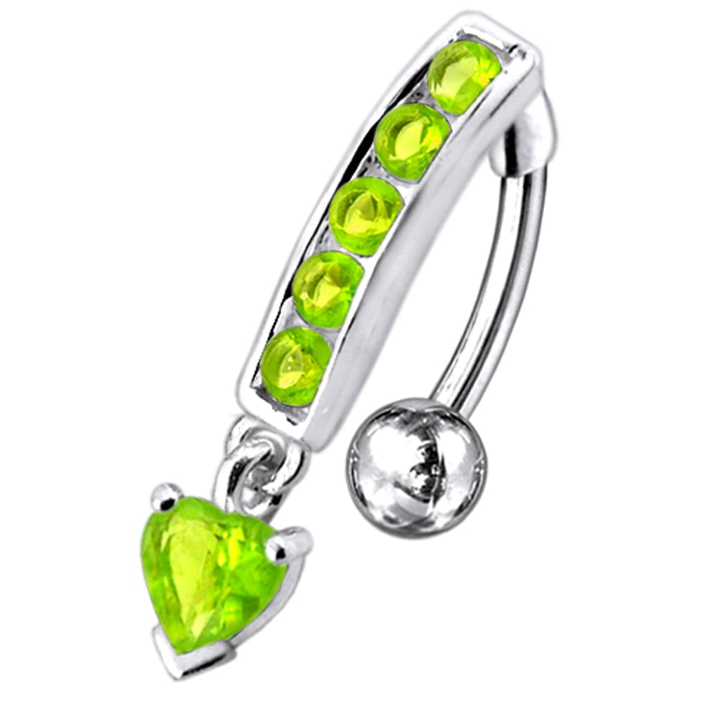 925 Sterling Silver Reverse Belly Button Bar